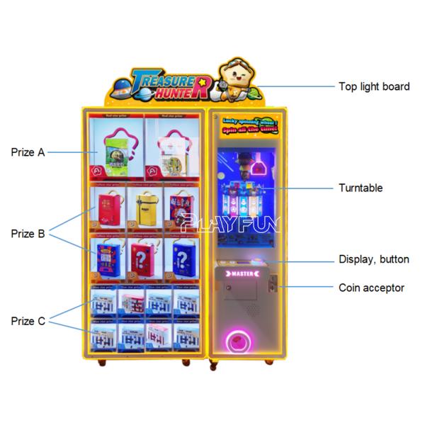 Playfun Coin Operated Family Entertainment Center Catching Treasure Hunter Arcade Game Machine Happy Blind Box Gift Machine