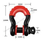 Heavy Duty Carbon Steel Off Road Bow Shackle with ZINC Coating and Plastic