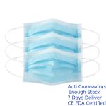 Breathable Disposable Mouth Mask , Blue Face Mask Multi Layered Stereo Design