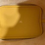 Hermes Branded Ladies Handbag Jaune Ambre Picotin Lock PM Clemence Leather