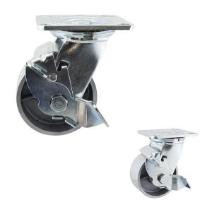 China 200kg High Load Bearing Cast Iron 4 Inch Dolly Wheels For Cabinets Furniture on sale