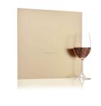 Aluminum Mirror Type Tinted Euro Bronze Acid Etched Double-Coated Silver Glass