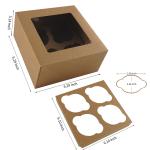 Eco Friendly Kraft Paper Fold Food Packaging Boxes for Bakery Boxes Cookie Box