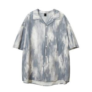 Wholesale OEM maufactory Shirt short -sleeved menin Europe and the United States new loose half -sleeved cardigan top from china suppliers