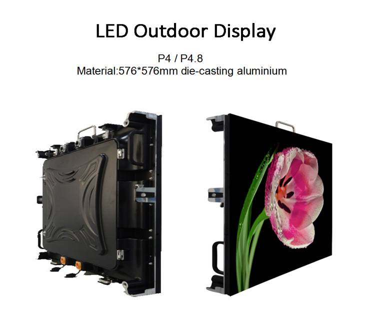 SMD P4 Outdoor Led Screen , Big Viewing Led Video Panel White LED Lamp Type