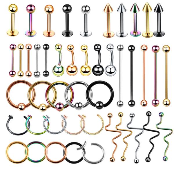 Steel Belly Button Piercings Segment Ring Nose Ring Lip Eyebrow Piercings
