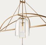60w Incandescent Brass Ceiling Chandelier Modern In Nickel / Bronze / Brass