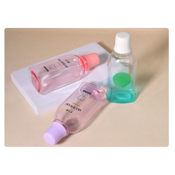 Customized Plastic Mouthwash Bottle 100ml/250ml/300ml Empty Body Lotion Bottles For Cosmetic