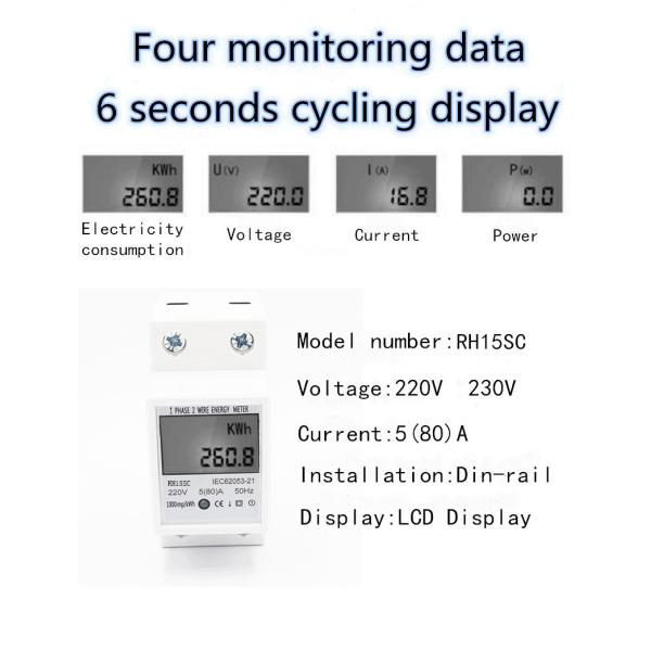SUCHEN only makes Excellent electronic products: New Single Phase Electronic DIN rail type Active power meter with LCD display