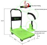 Heavy Duty Folding Platform Trolley Wear Resistant SILENT 330KG Dolly Cart With