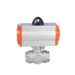 1 Inch Pneumatic Actuator Hygienic Ball Valve with Tee Type Channel and SS304