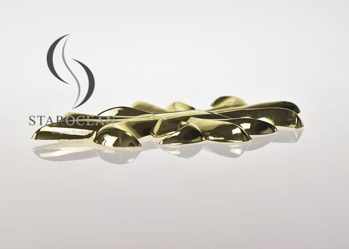 Golden ABS Coffin Accessories Durable Flat Coffin Lid Decoration Factory Price PF03