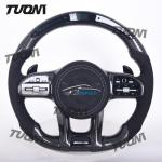Soft Mercedes Benz Car Steering Wheel With Carbon Fiber LED Display