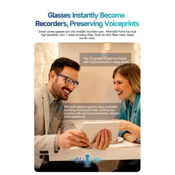 Smart Audio Glasses Wireless Calls Earphones Voice Assistant Sunglasses