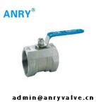 One Piece stainless steel CF8 CF8M Body PTFE Viton SeatBall Valve