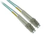 Aqua LC Fiber Optic Patch Cables Duplex OM3 Multimode Plenum Optical Fiber Cable