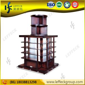 China Wholesale high quality wooden whiskey bottle display shelf rack on sale