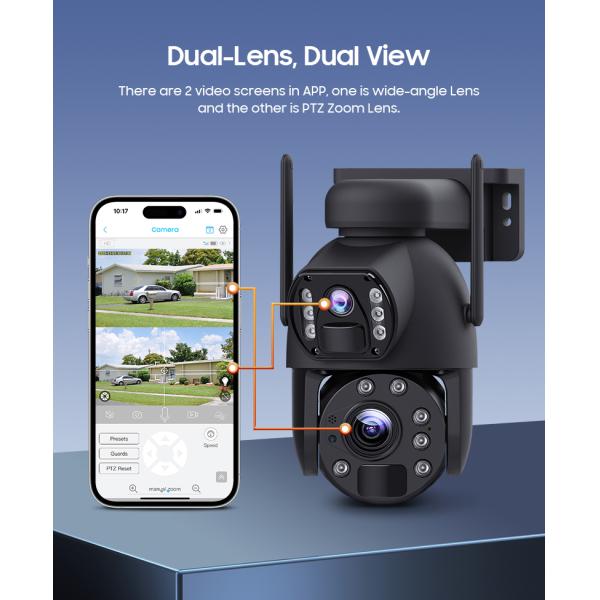 Wireless Surveillance UBOX Solar Camera 6MP Resolution Color Night Vision