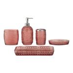 Sea grass and chili round shape with vintage pattern luxury bath accessories