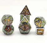 Gold Plated Metal Polyhedral Dice Multipurpose Sturdy Handmade