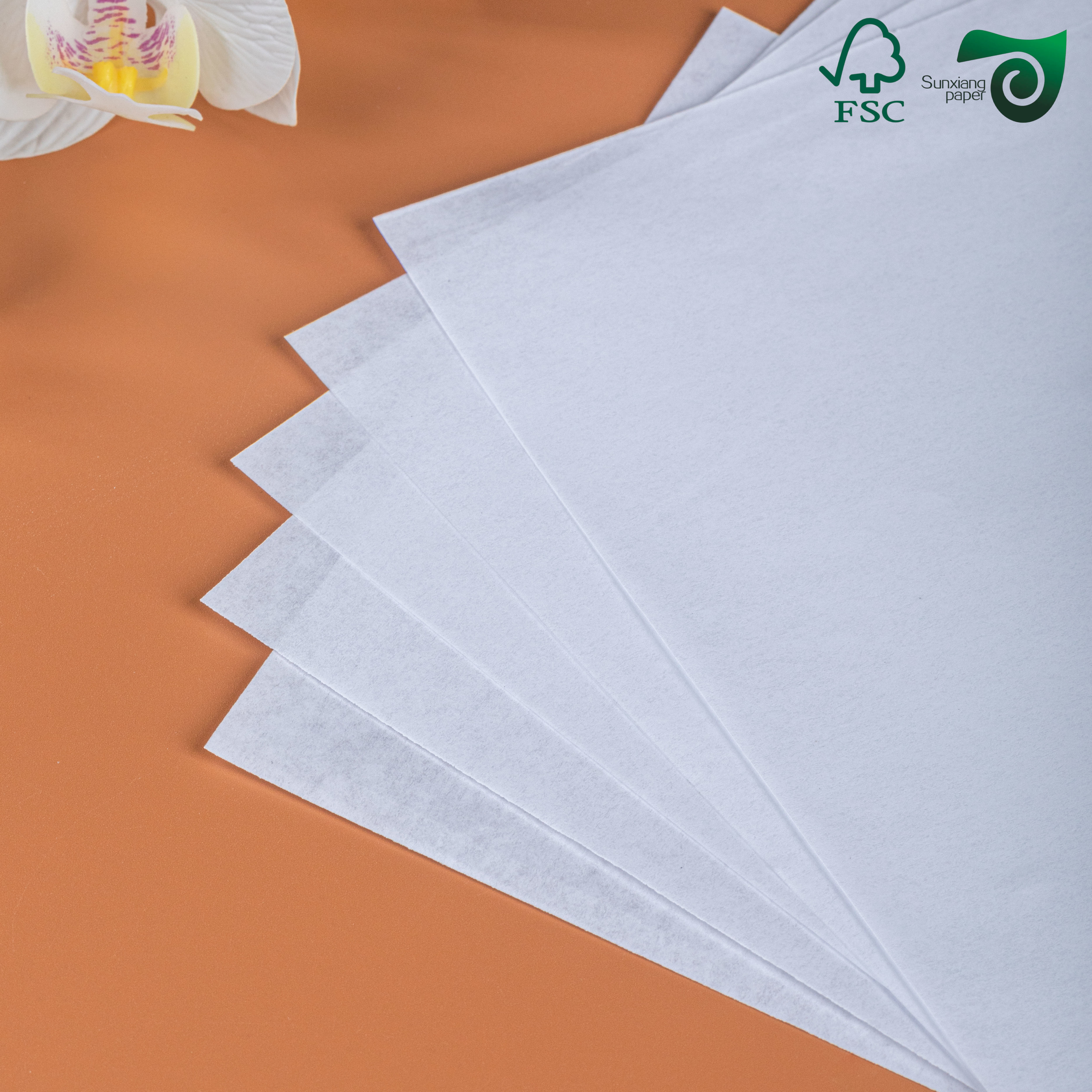FSC Recyclable Cooking Paper Sheets With Double Side Silicone Coating