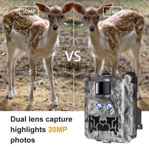 Wholesale Wildlife camera KW591 no-glow dual sensors 1080P waterproof IP67 0.4s trigger speed up to 512GB storage Hunting Camera from china suppliers