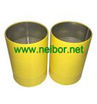 personalized round metal tin pen holder with raised rings