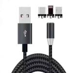 3 In 1 Fast Charging Magnetic USB Cable Cell Phone Date Transfer