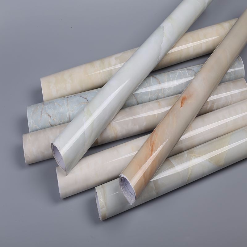 Anti-Scratch/Waterproof/Blister-Proof Marble Adhesive Contact Paper for Reception Desk PVC Adhesive Thickness 0.12MM-0.16MM