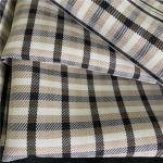 Style TWILL 190gsm Polyester Cation Check Woolen Like Tweed Fabric for Suits
