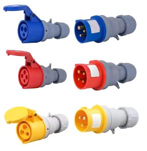 Wholesale 5X63 63A 5P Industrial Watertight Plugs And Sockets 5 Pin IP67 16A 32A Standard Industrial Plugs from china suppliers