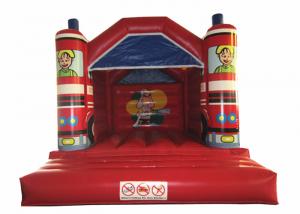 Wholesale Inflatable fire truck shape jumping Classic inflatable fire engine square shape inflatable fire engine bouncer from china suppliers