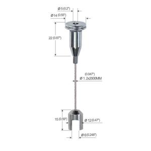 Wholesale OEM Acoustic Panel Hanging System Up Adjustable 2000mm Length YW86004 from china suppliers