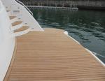 190mm*5mm*25m Inner-Lock Waterproof Teak Synthetic Marine Deck PVC Composite