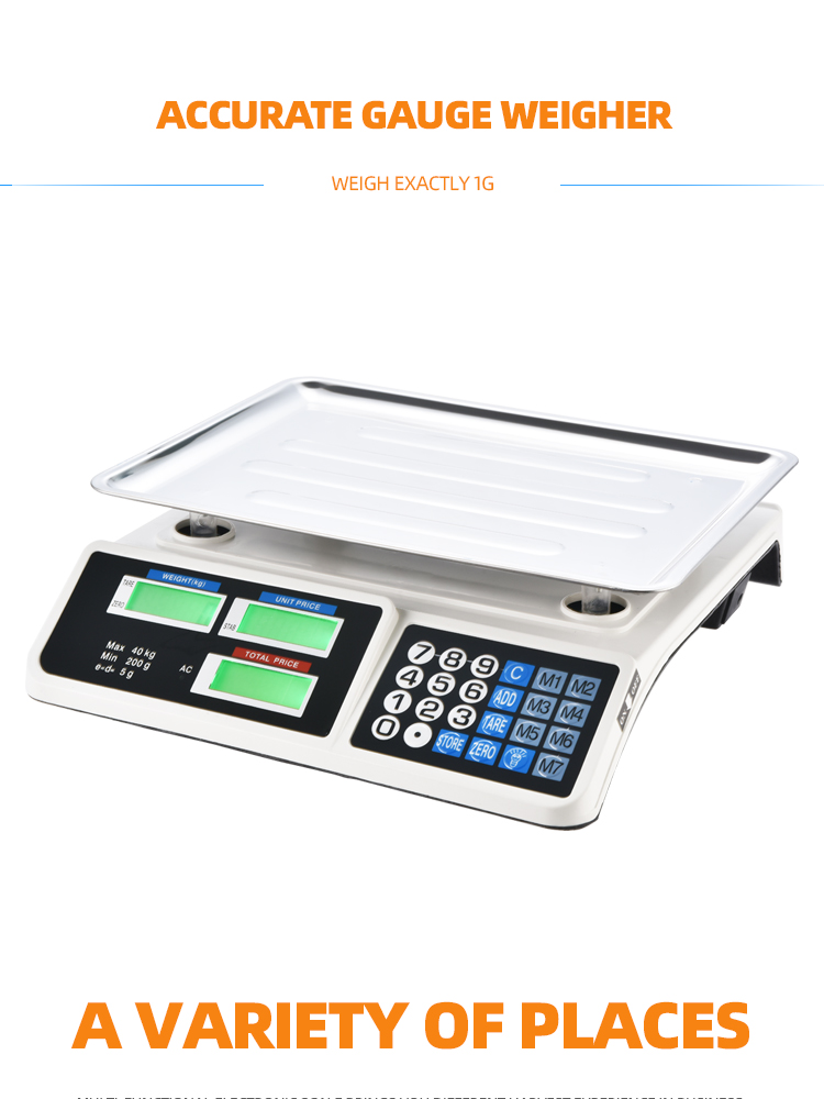 Bench Scale ABS Material Direct Digital 30kg/40kg High Accuracy 1g LED/LCD Display OEM Customizable