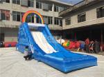 Duable Rainbow Inflatable Water Slide For Children , Giant Inflatable Playground