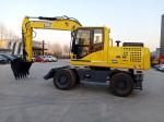 92 KW Engine Wheeled Mini Excavator Max. Digging Radius 8000MM 9.00-20/8 Tires