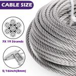 Steel Wire Rope Galvanized 8mm 10mm 12mm 8*19s 8X19s Sfc Elevator Governor Rope