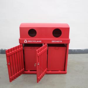Wholesale Customized Metal Outdoor Trash Cans 120 Liter Outdoor Garbage Bin Rectangular from china suppliers