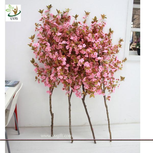 UVG Wooden artificial tree branches with pink cherry blossom for wedding stage
