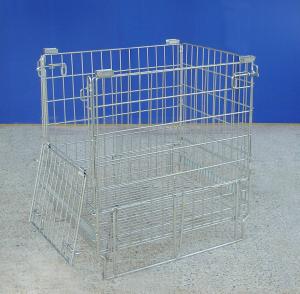 Wholesale Lightweight Collapsible Metal Mesh Containers For Warehouse Storage from china suppliers