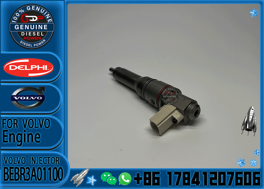 Diesel Fuel Injector Common Rail Parts Injector 1897675 BEBR3A01100 1934321 BEBU2C00300 for VOLVO