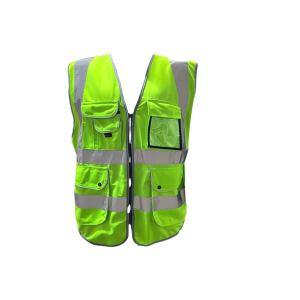 Wholesale Custom Men's Reflective Work Vest with Pockets and Logo Quick Dry Construction Clothing from china suppliers