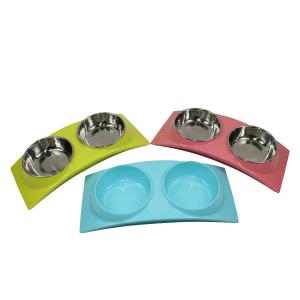 Wholesale Cute Pet Food Bowls For Cats Stainless Steel Dog Bowls Non Slip Teddy Bichon Puzzle Puppy 8 Inch 9 Inch from china suppliers