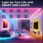 Smart 12V RGBIC Led Music Light Strip Wireless Control WiFi Bluetooth