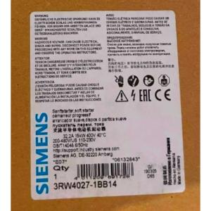 Wholesale SIEMENS 3RW4027-1BB14 SIRIUS SOFT STARTER S0 32 A, 15 KW/400 V, 40 °C 200-480 V AC, 110-230 V AC/DC SCREW TERMINALS from china suppliers