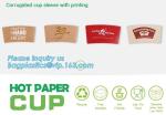 Cup Sleeve, Corrugated Up Sleeve With Printing, Brand Logo, Hot Paper Cup,Cup