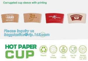 Wholesale Biodegradable cup sleeve, Corrugated up sleeve with printing, brand logo, hot paper cup,cup sleeve, recyclable sleeve pa from china suppliers