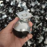 55lbs 2'' Black PP Ball Casters With Swivel Plate For Furniture