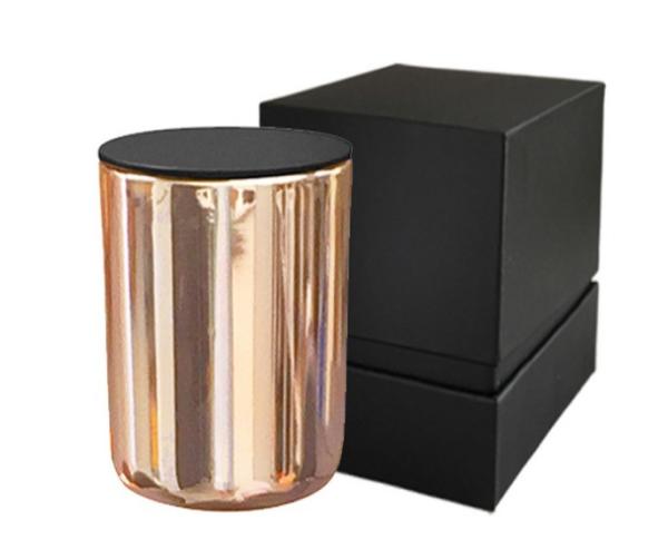 black candle gift box custom lid and base candle packaging box candle paper box